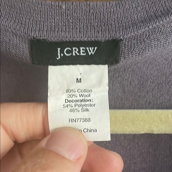 J. Crew Purple Gray‎ Crewneck Sweater Knit Medium - Picture 4 of 4